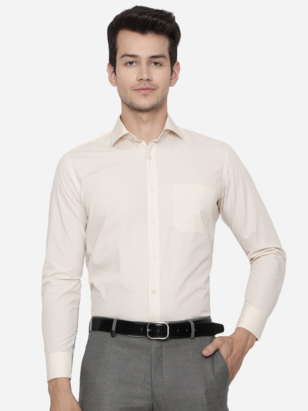 

Greenfibre Men White Slim Fit Formal Shirt