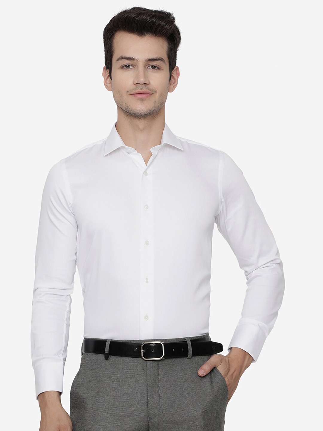 

WYRE Men White Slim Fit Pure Cotton Formal Shirt