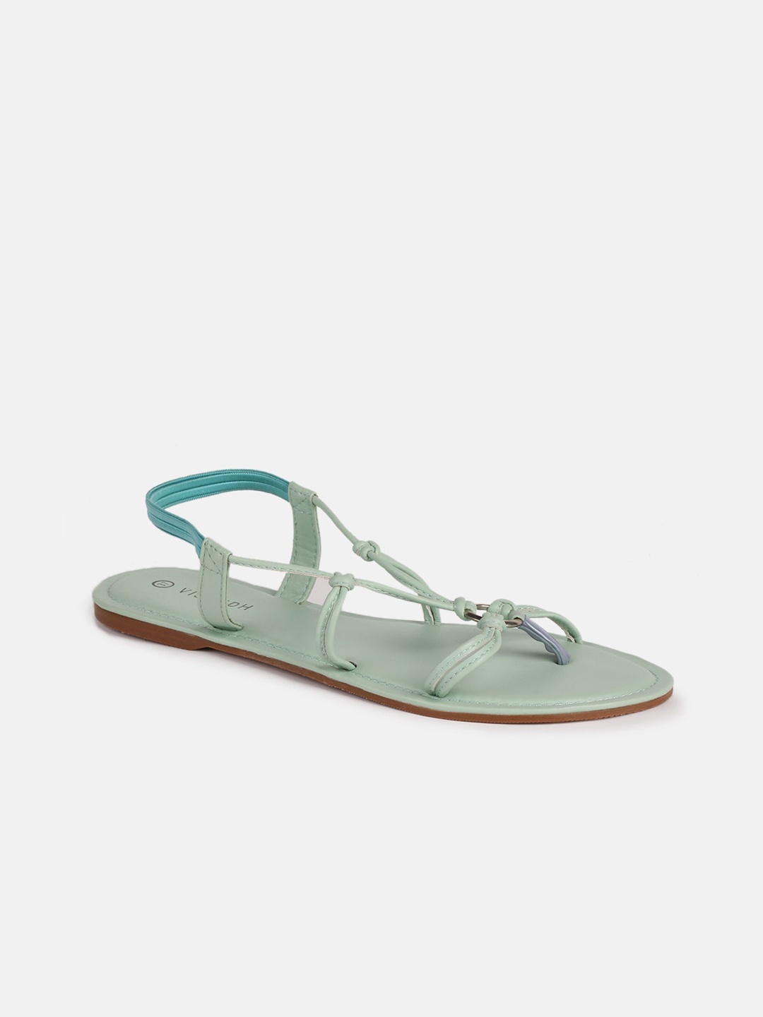 

Vishudh Women Green T-Strap Flats with Bows