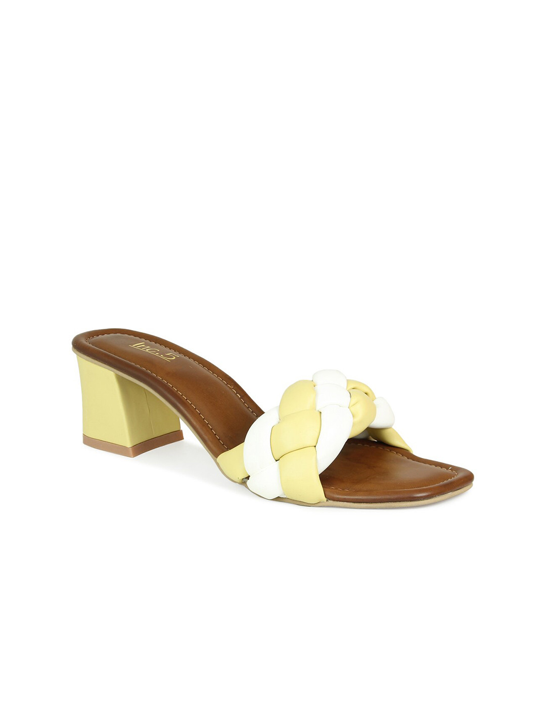 

Inc 5 Women Mustard & White Comfort Sandals