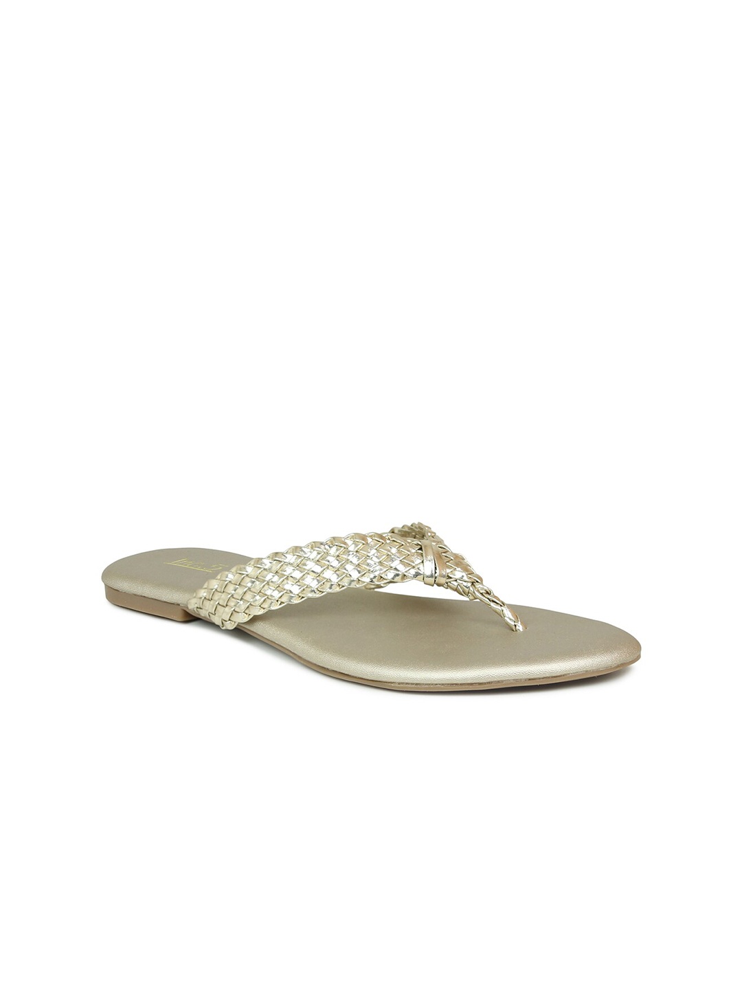 

Inc 5 Women Gold-Toned Open Toe Flats