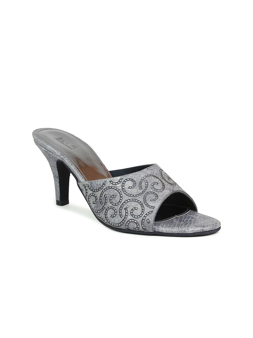 

Inc 5 Women Grey & Grey Ethnic Shoe-Style Sandals