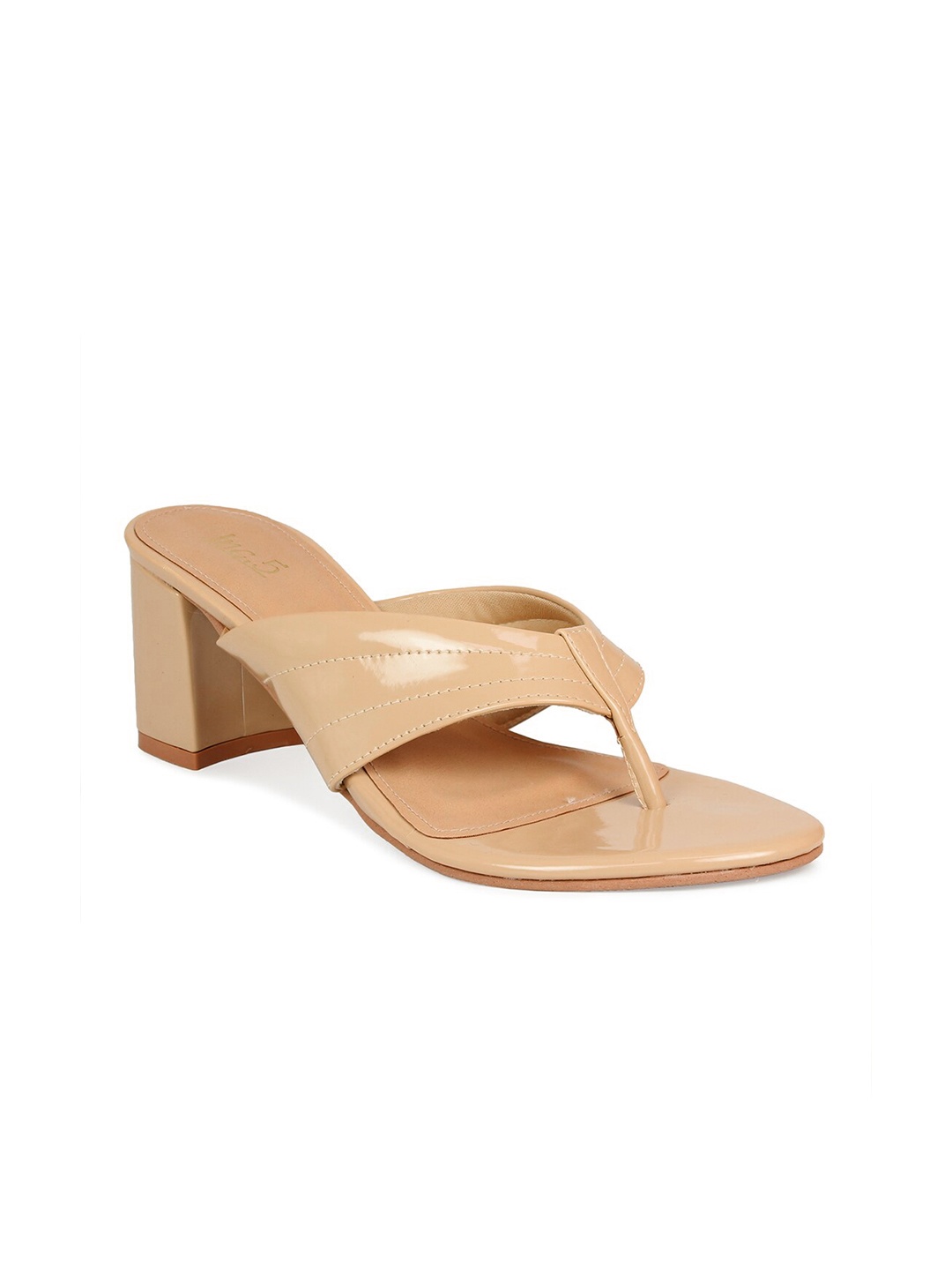 Inc 5 Beige & Beige Block Sandals