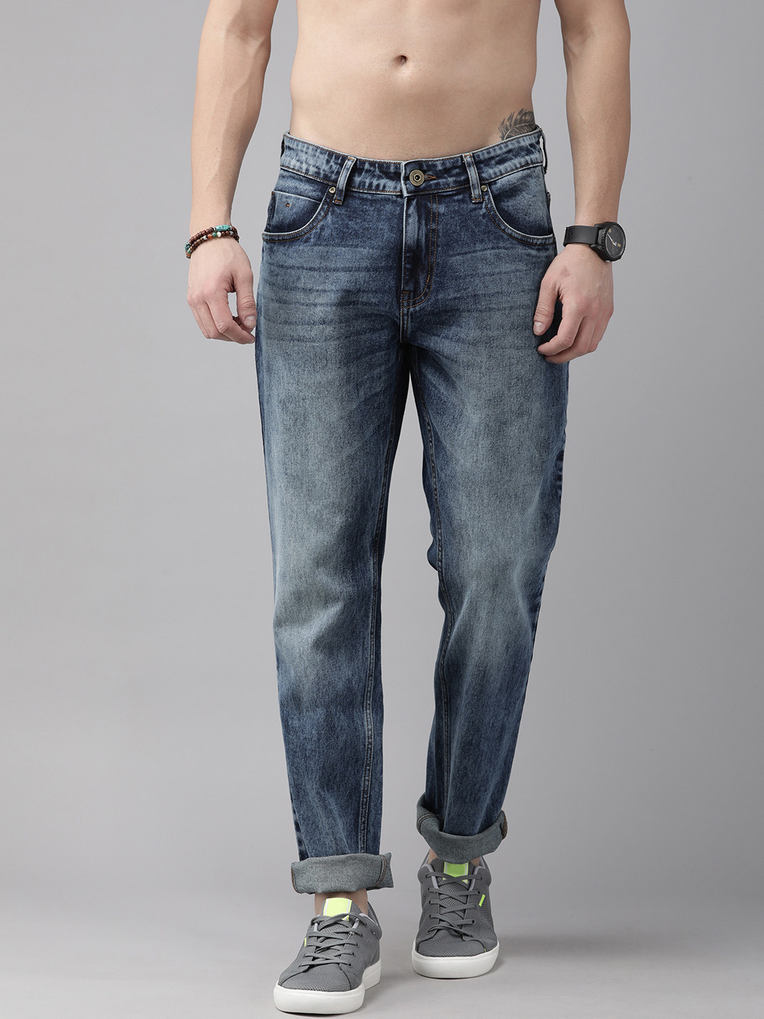 

Roadster Men Blue Comfort Skinny Fit Heavy Fade Stretchable Jeans