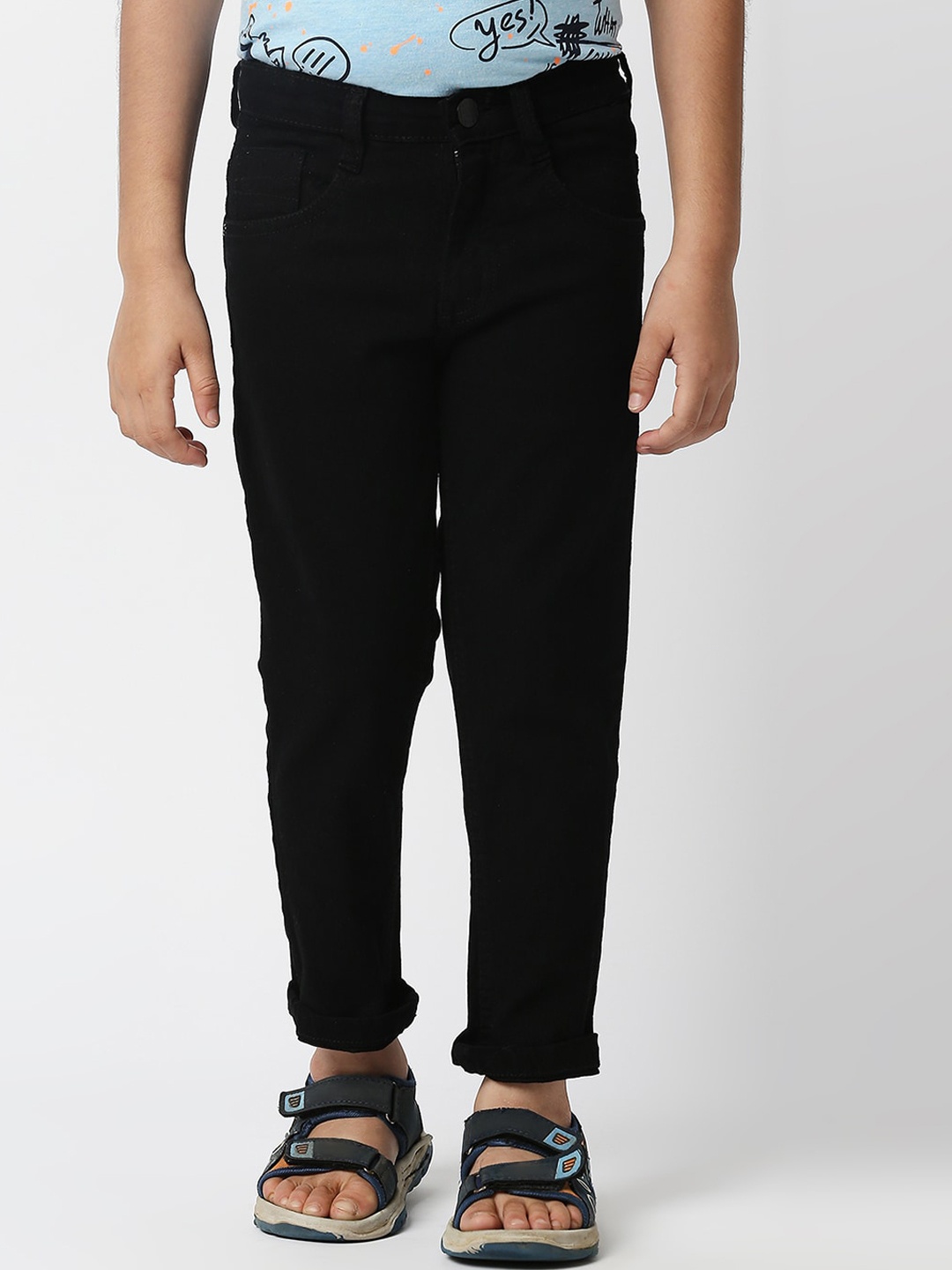 

High Star Boys Black Slim Fit Stretchable Jeans