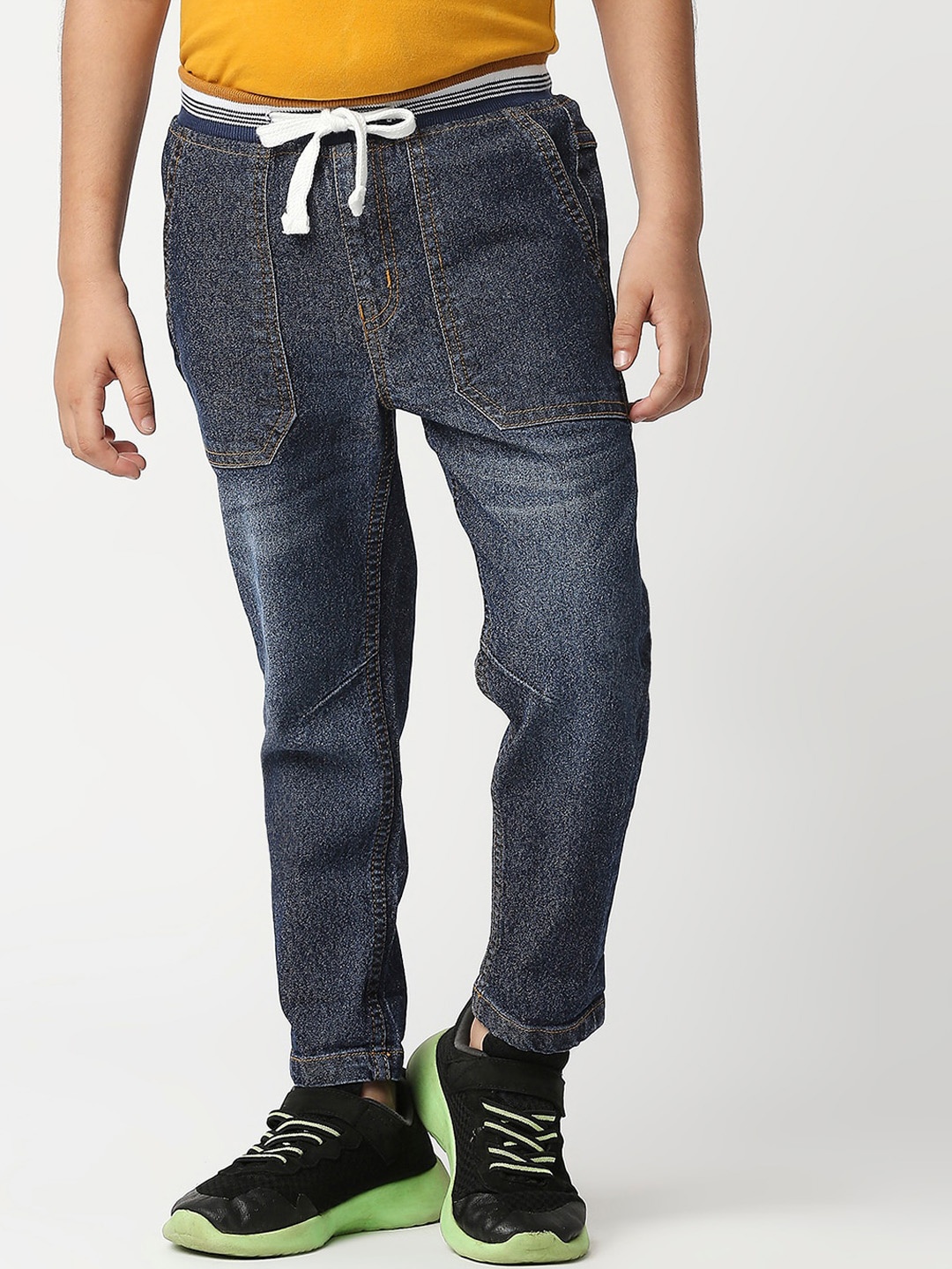 

High Star Boys Blue Slim Fit Light Fade Stretchable Jeans
