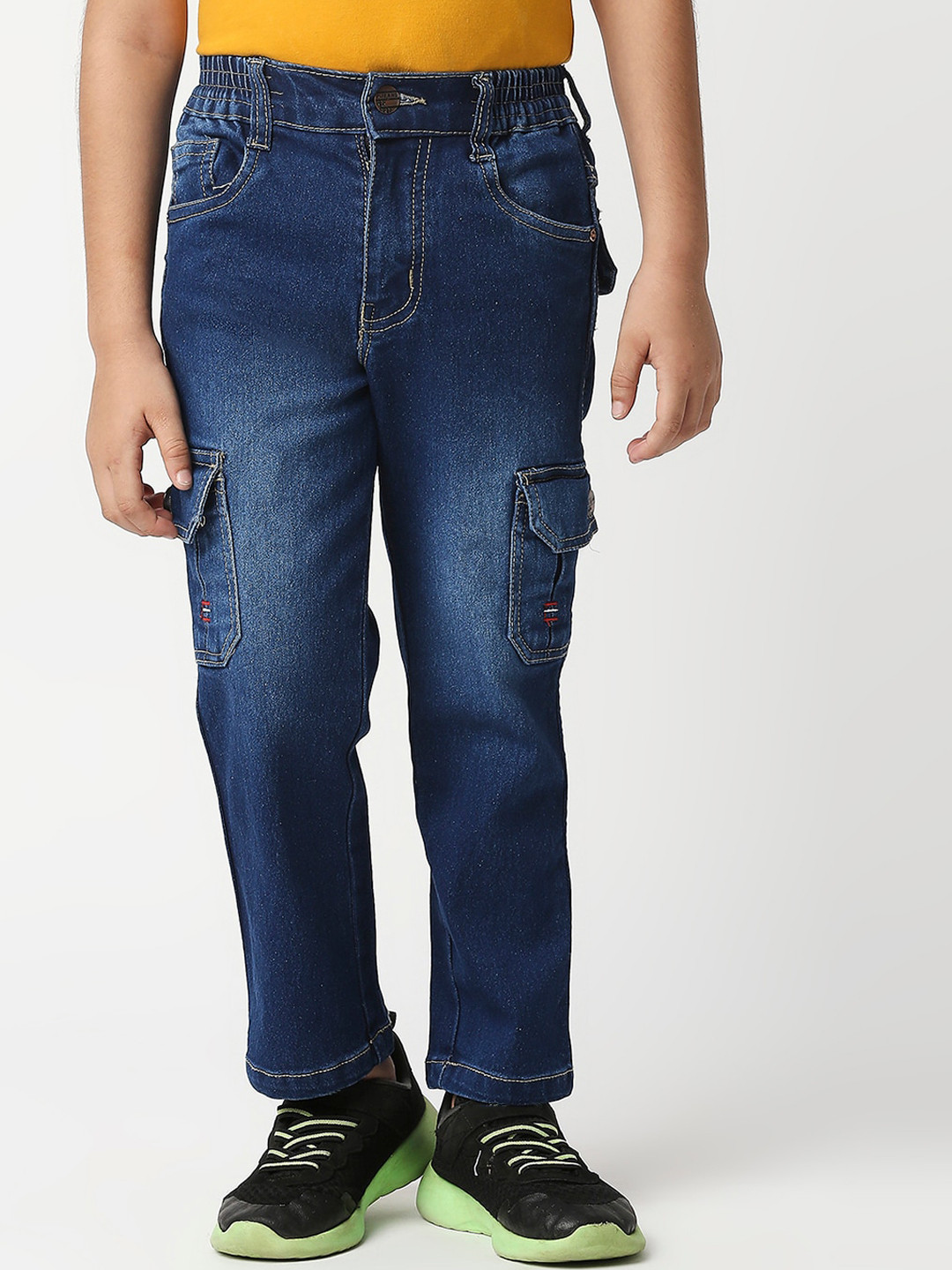 

High Star Boys Blue Slim Fit Low Distress Light Fade Stretchable Jeans
