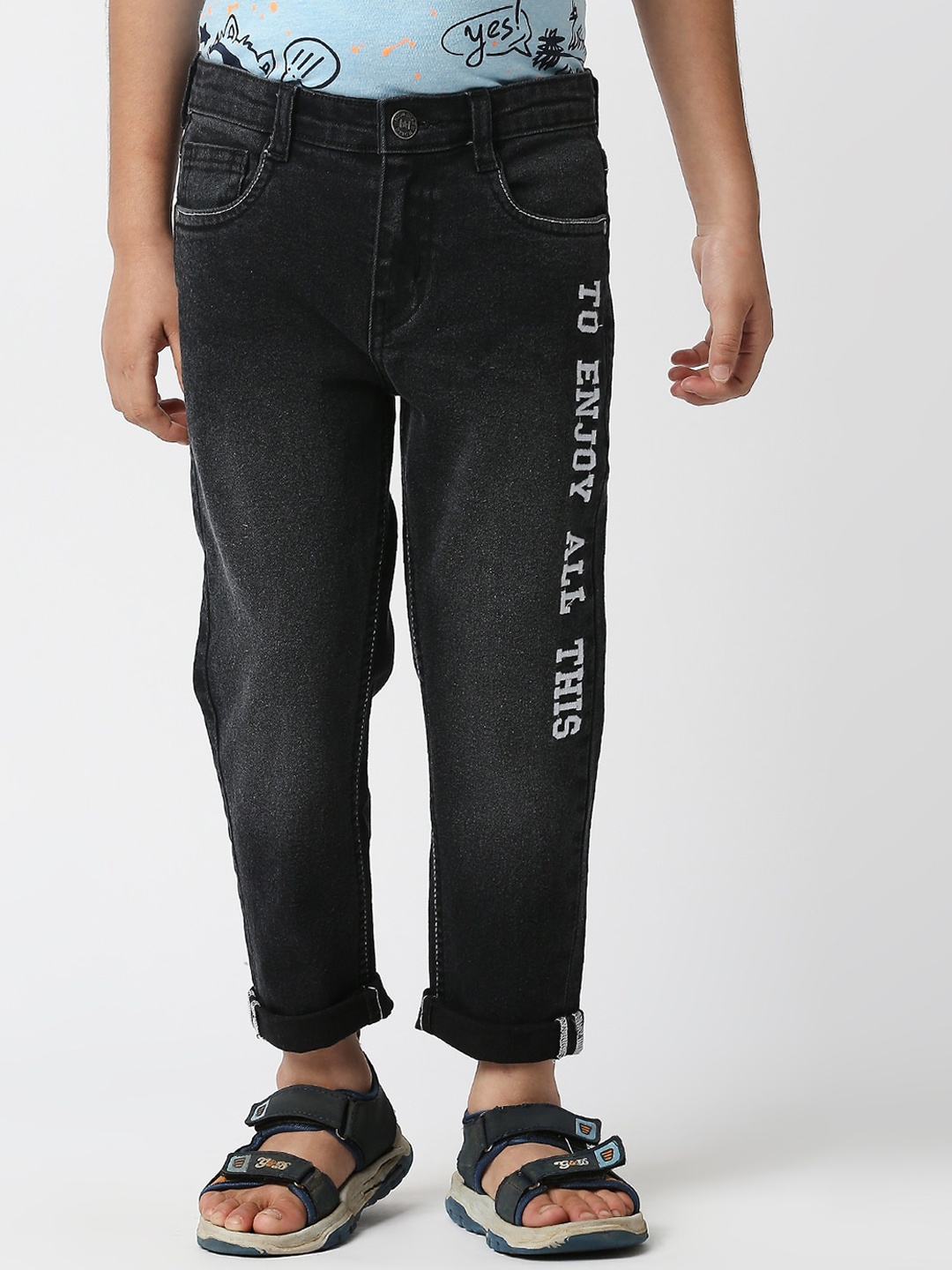 

High Star Boys Black Slim Fit Stretchable Jeans