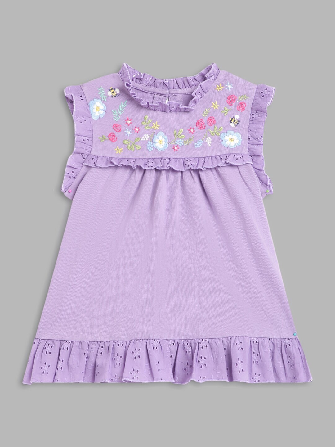 

Blue Giraffe Girls Purple Floral Top