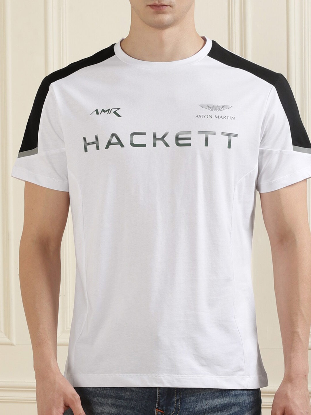 

HACKETT LONDON Men White Typography T-shirt