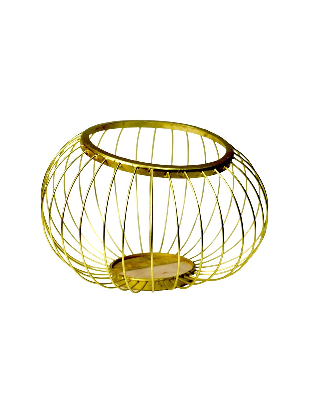 

Tranquil square Gold-Toned Fruit Basket