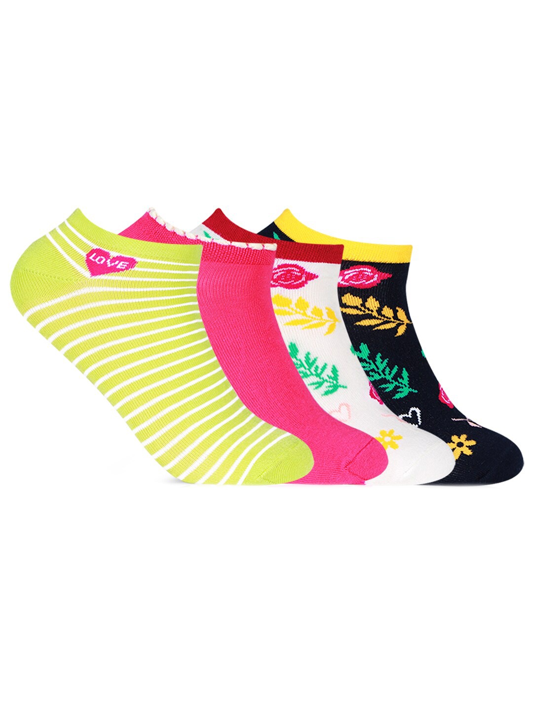 

Bonjour Women Pack Of 4 Assorted Ankle-Length Socks