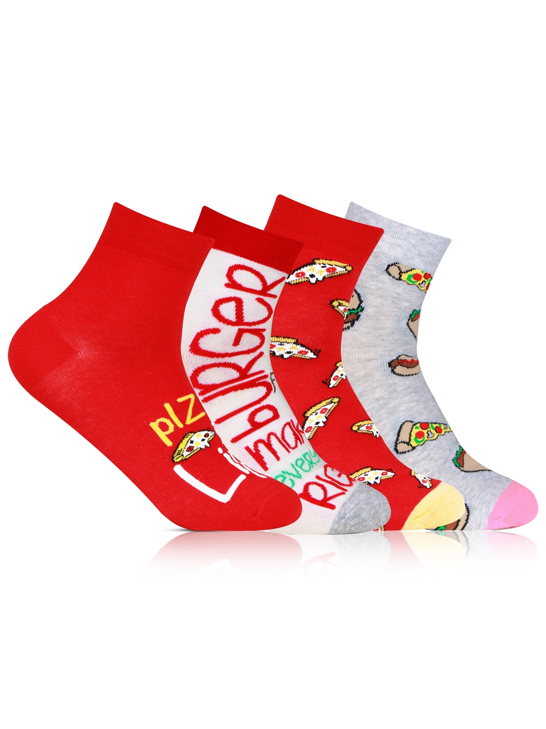 

Bonjour Women Pack Of 4 Multicolored Above Ankle-Length Socks, Multi