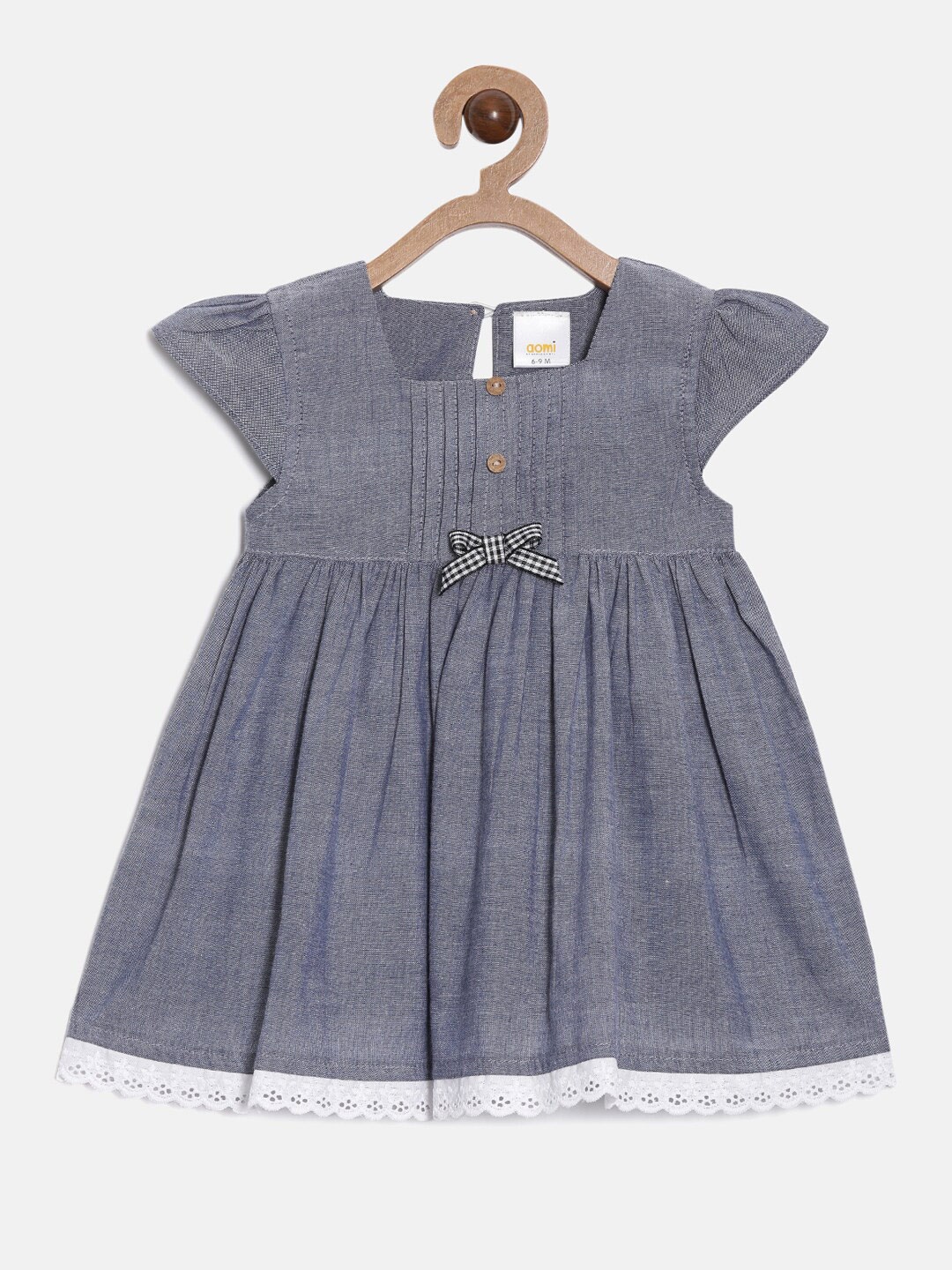 

Aomi Kids Girls Grey Knee Length Dress