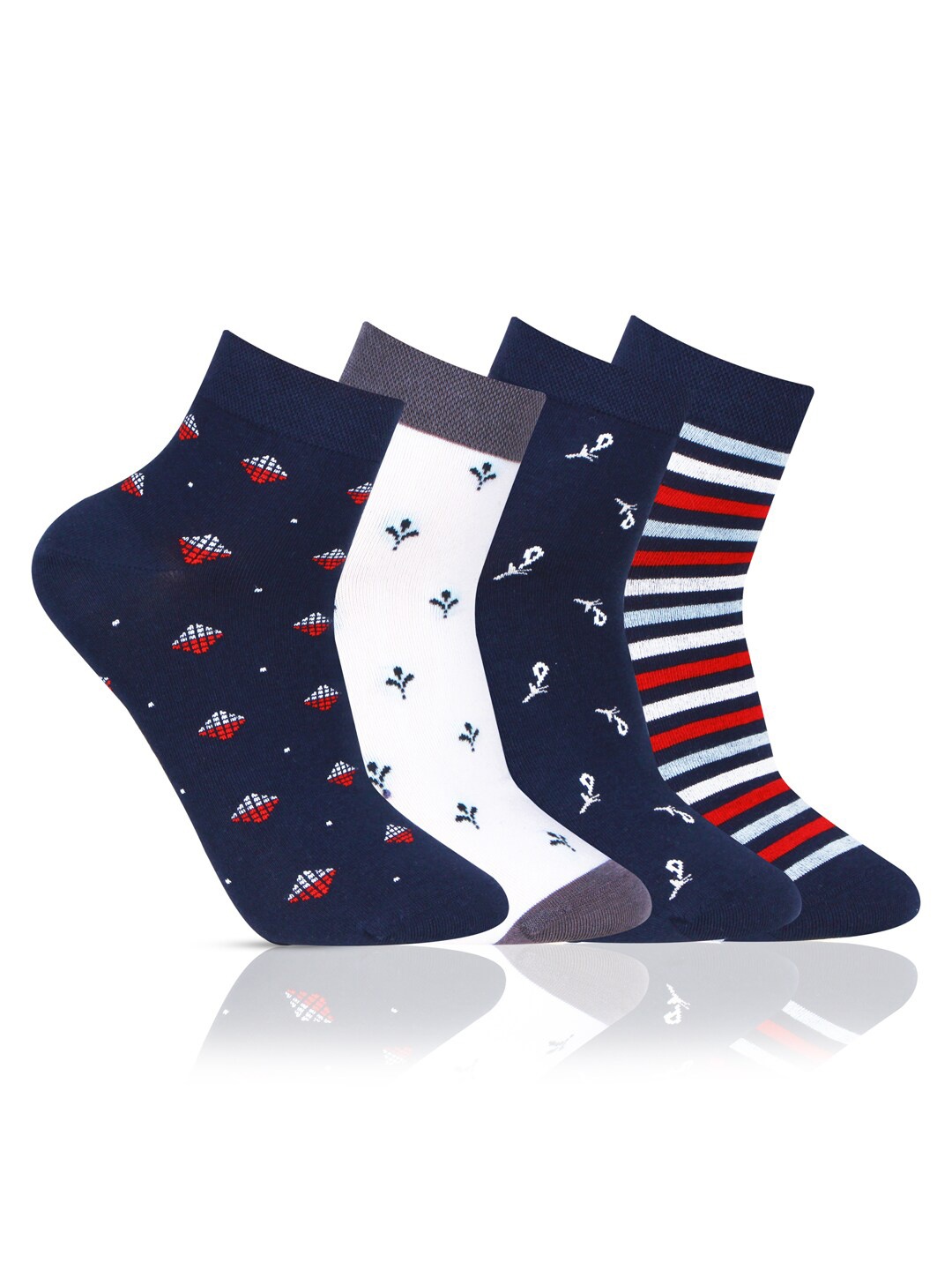 

Bonjour Men Pack Of 4 Assorted Above Ankle-Length Socks