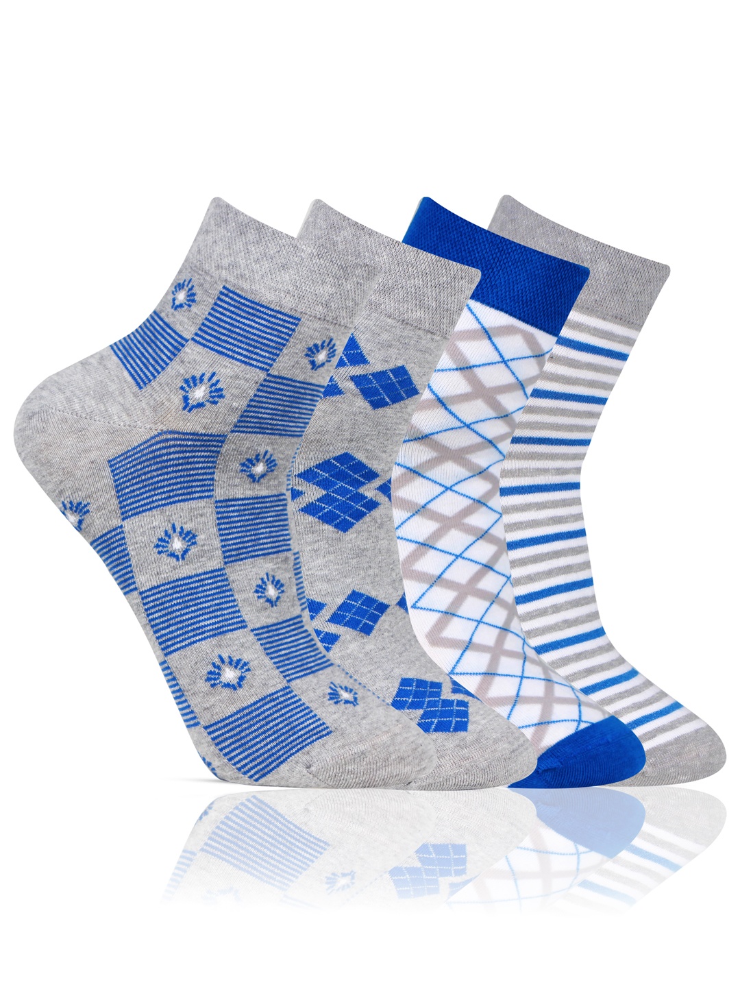 

Bonjour Men Pack Of 4 Assorted Above Ankle-Length Socks