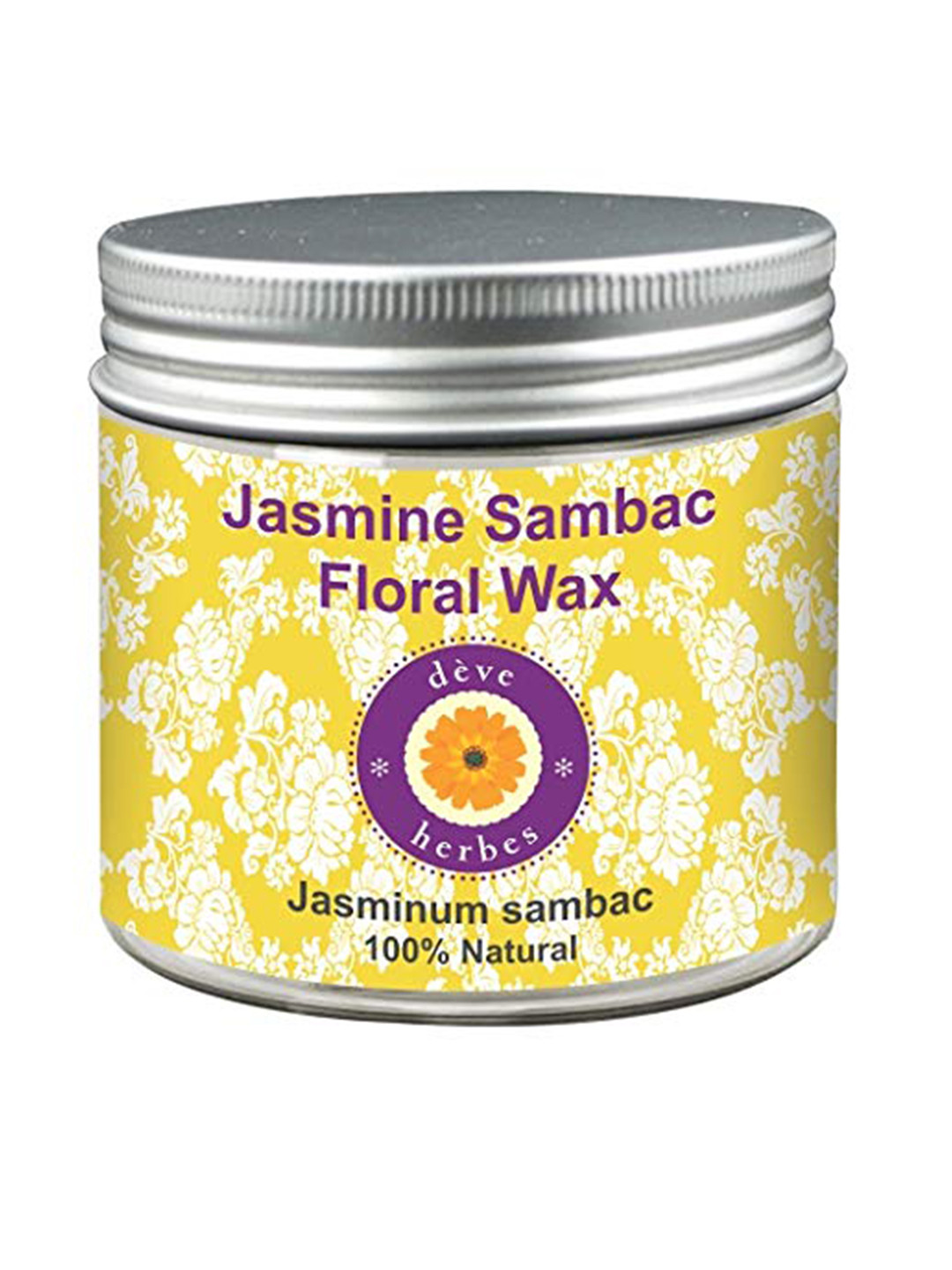 

Deve Herbes Pure Jasmine Sambac Floral Wax - 100% Natural Therapeutic Grade - 50g, Yellow