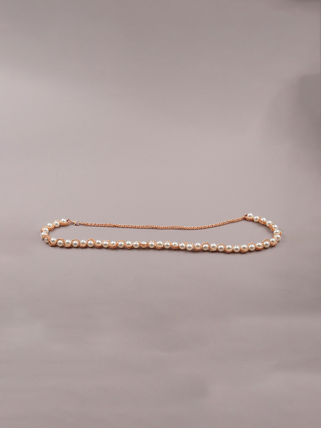 

ODETTE Women White & Gold Embellished Belt
