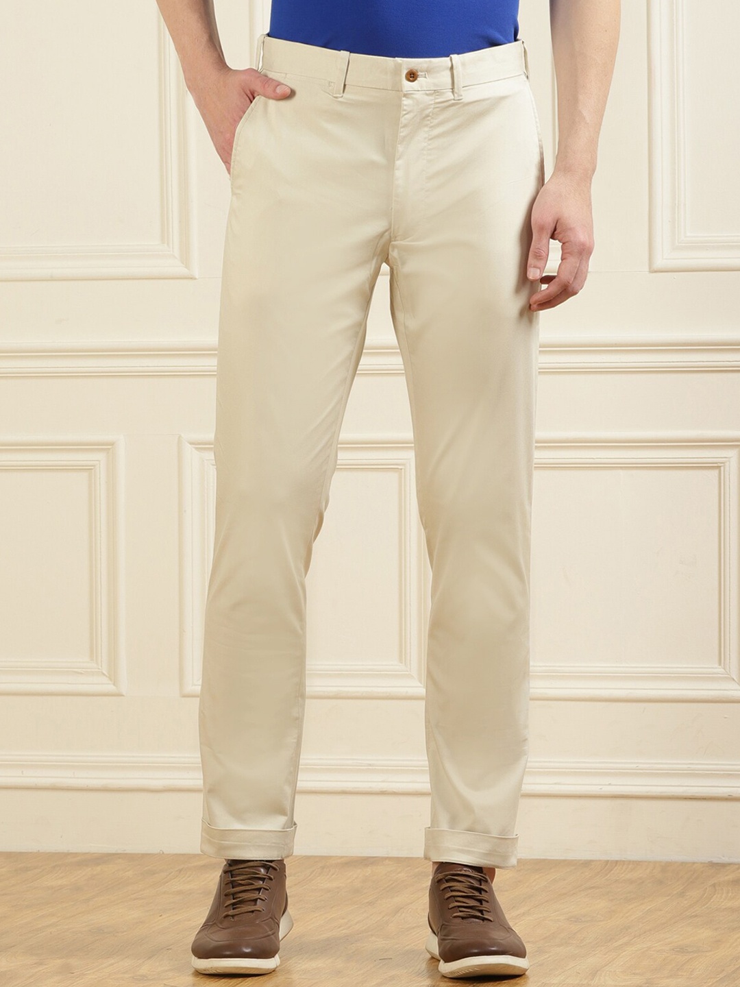 

Polo Ralph Lauren Men Beige Easy Wash Regular Fit Trousers