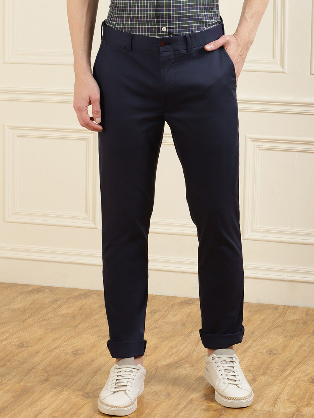 

Polo Ralph Lauren Men Navy Blue Easy Wash Regular Fit Trousers