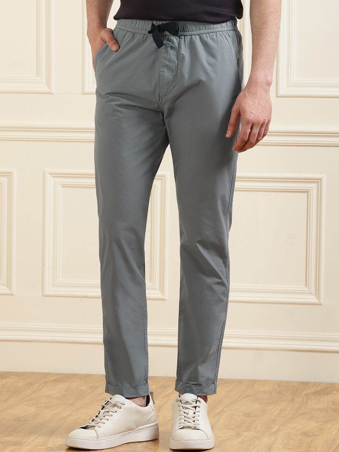

PS By Paul Smith Men Grey Easy Wash Drawstring Chinos