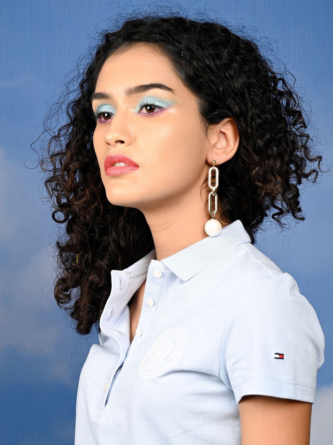 

ODETTE Women Gold-Toned Pearl Contemporary Drop Earrings