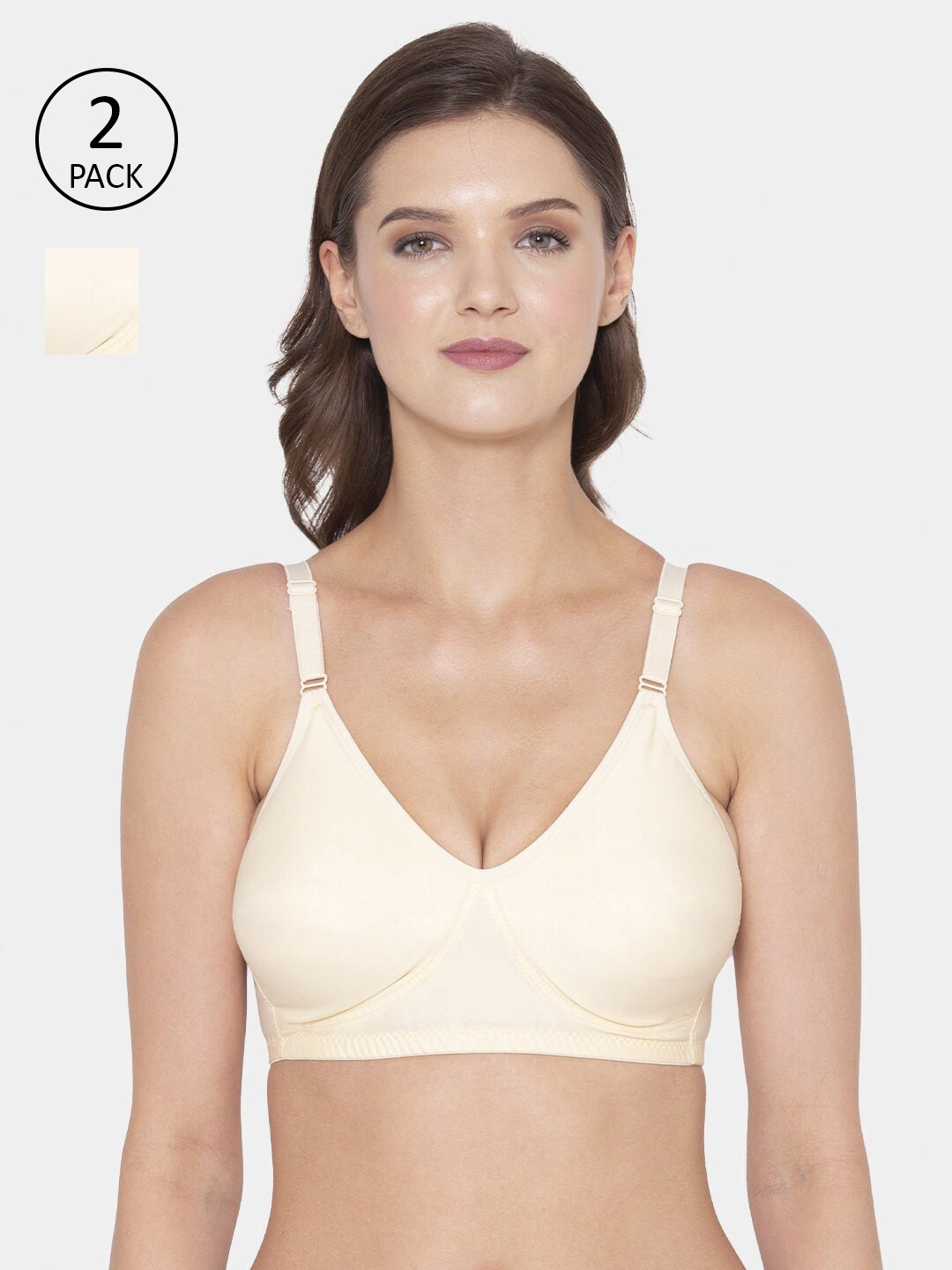 

Souminie Pack of 2 Beige Everyday Cotton Bra