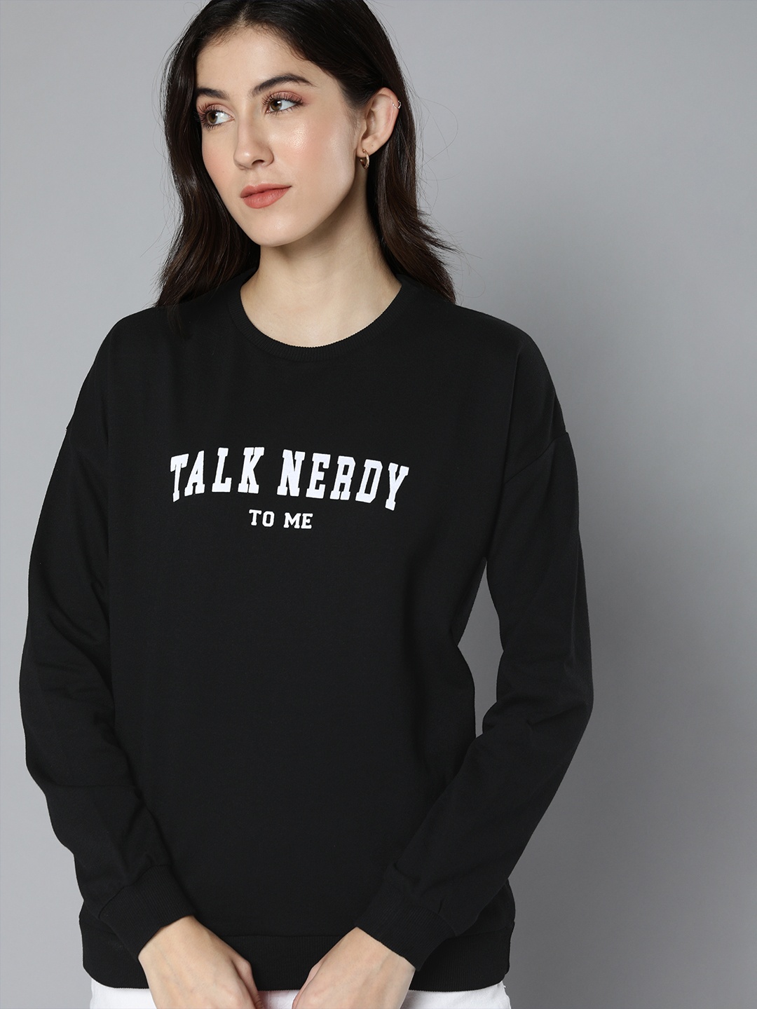 

Harvard Women Printed Sweatshirt, Black