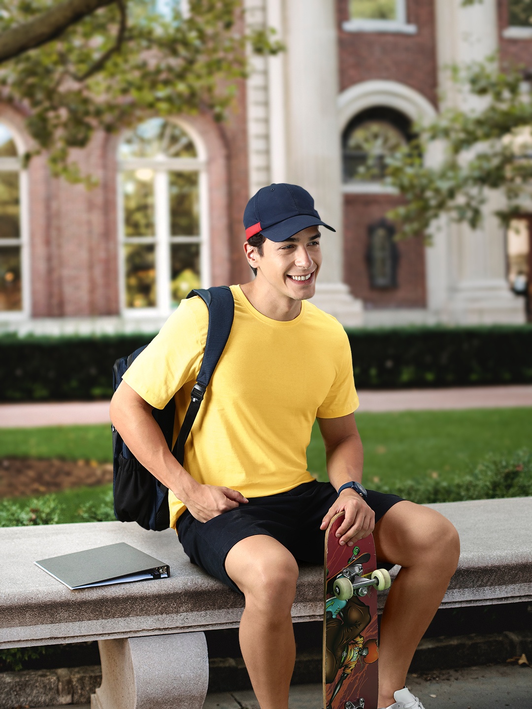 

Harvard Bright Yellow Upbeat Brights Pure Cotton T-shirt