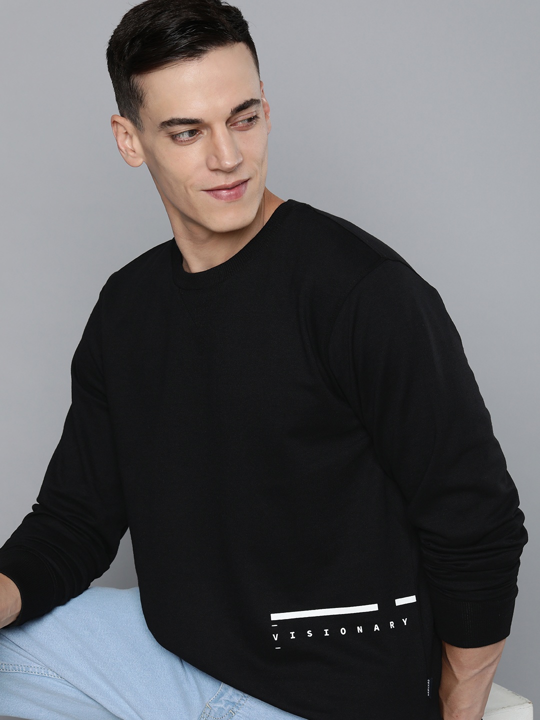 

Harvard Men Black Printed Sweatshirt