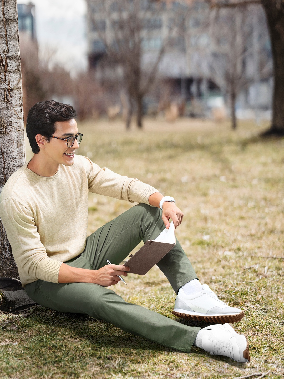 

Harvard Men Knitted Acrylic Pullover, Beige