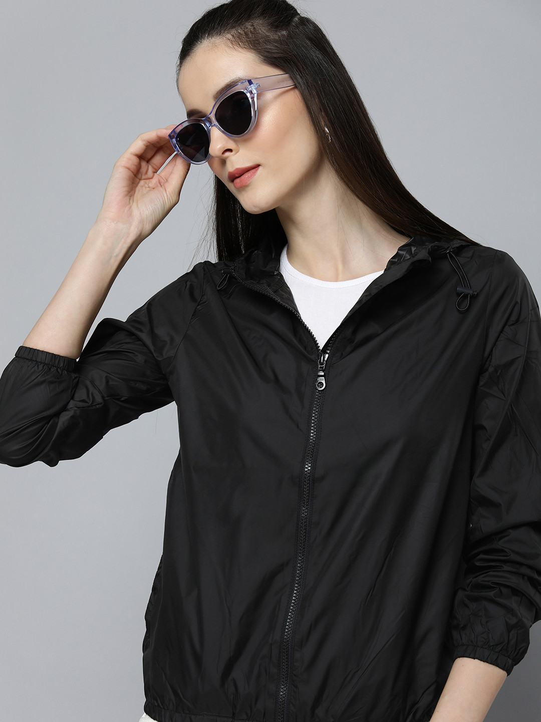 

Harvard Women Black Bomber Jacket