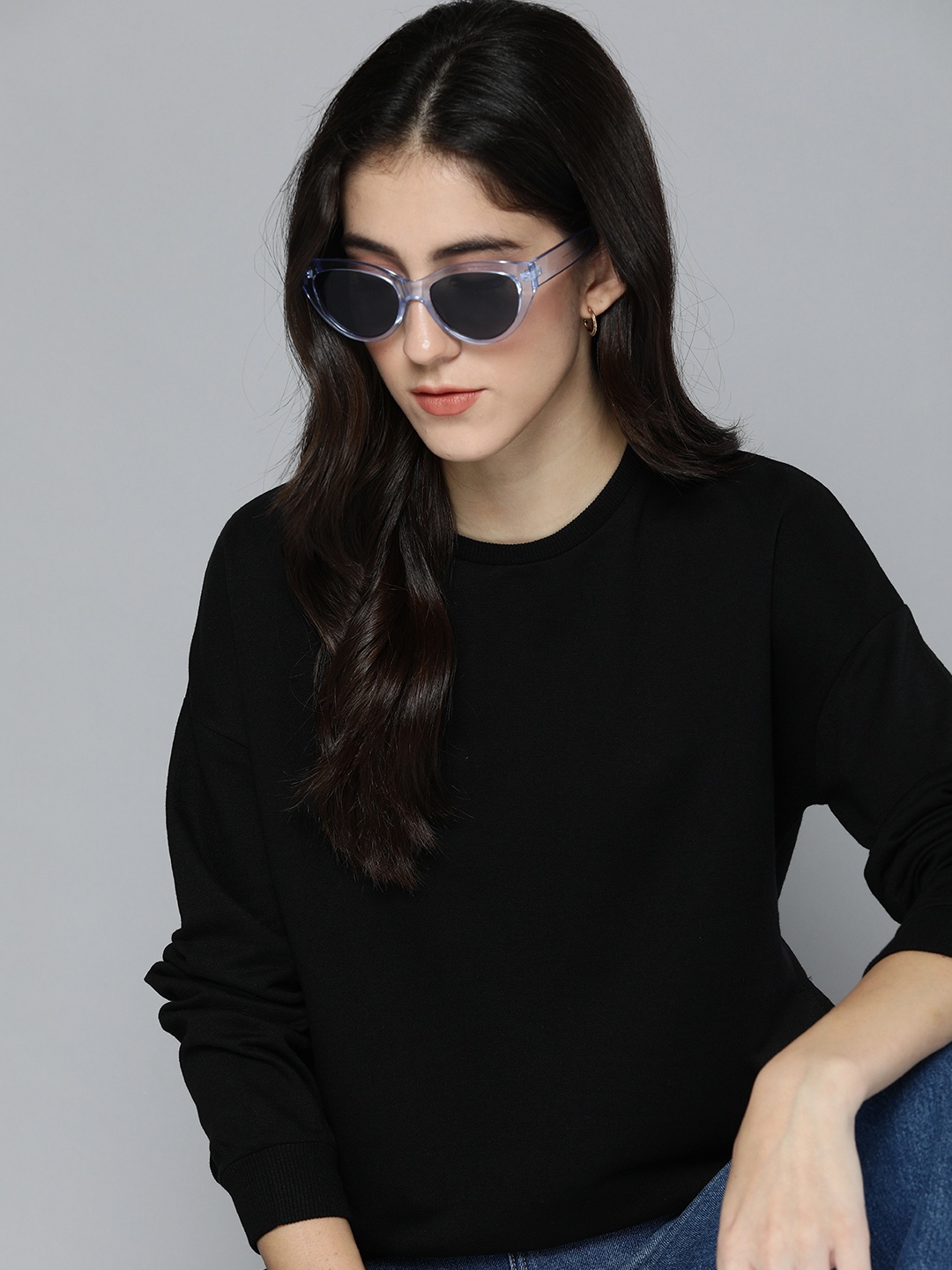 

Harvard Women Solid Sweatshirt, Black