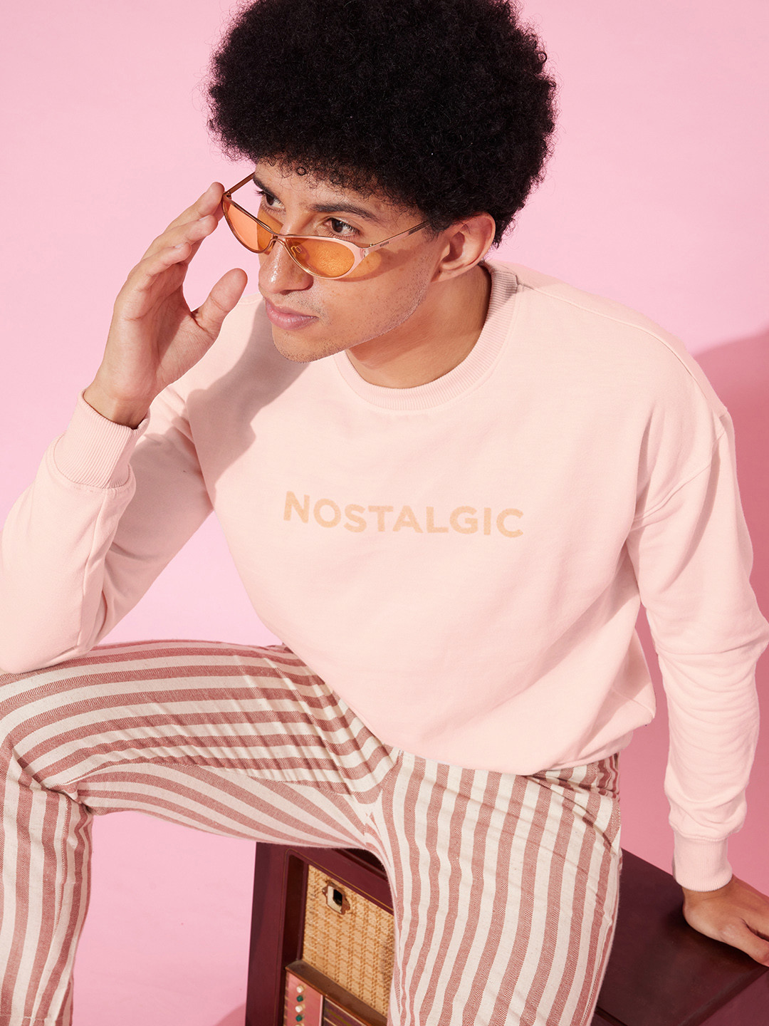 

Harvard Men Pink Printed Sweatshirt