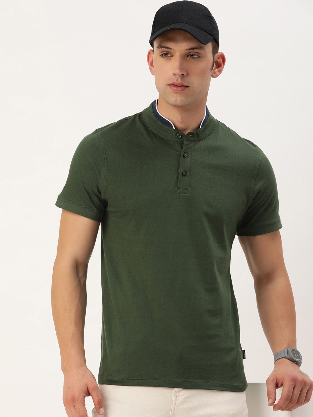 

Harvard Pure Cotton T-shirt, Olive