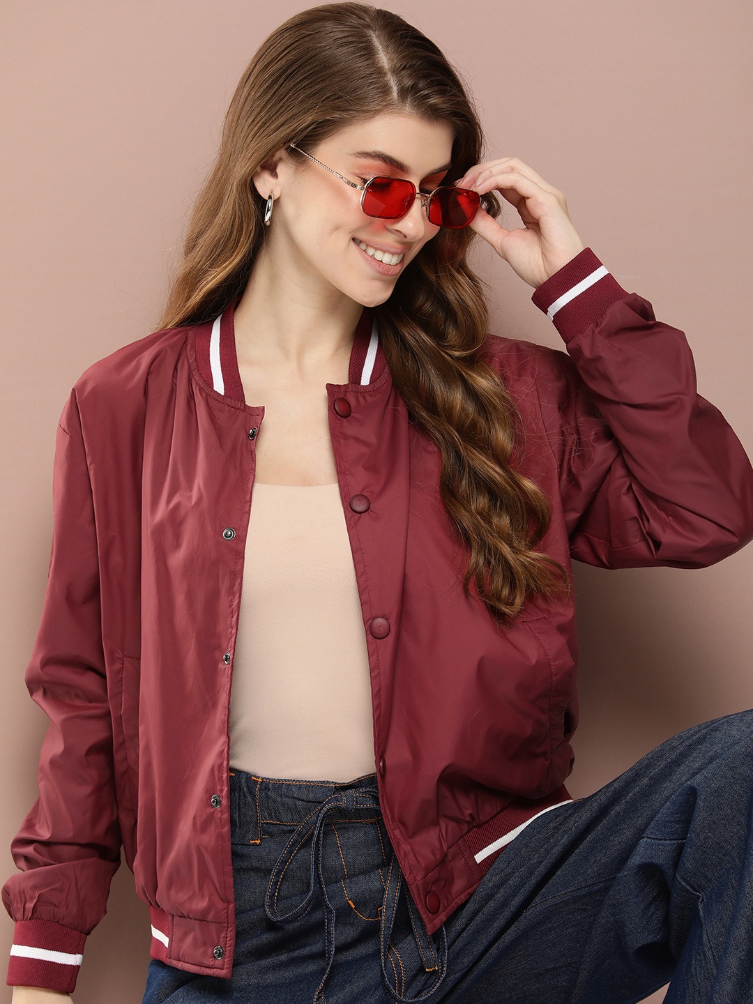 

Harvard Bomber Jacket, Maroon