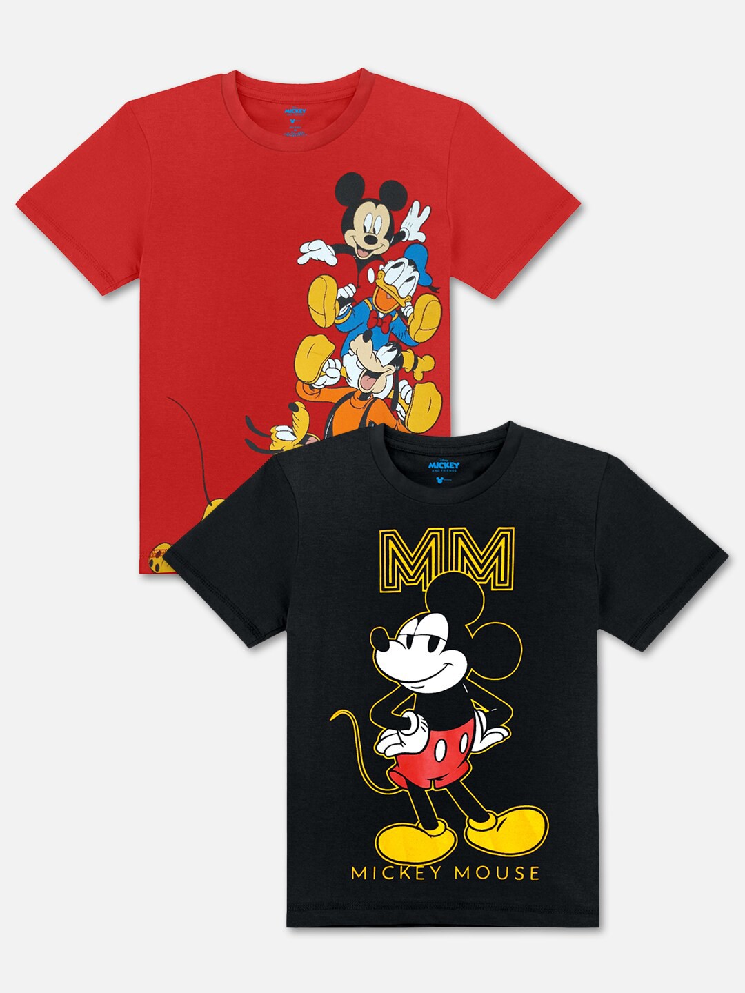 

Kids Ville Boys Set of 2 Mickey & Friends Printed Applique T-shirt, Multi