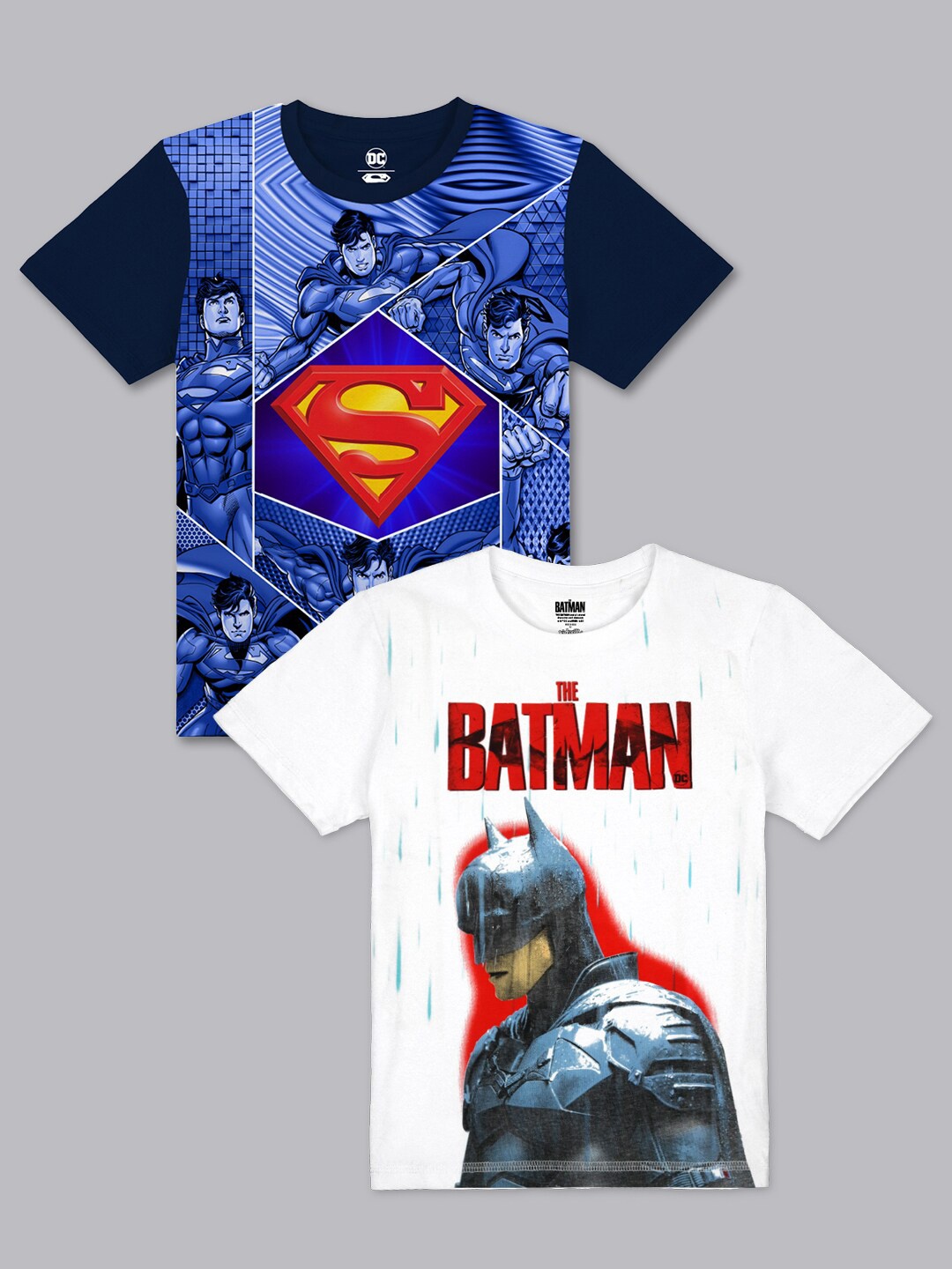 

Kids Ville Boys Pack Of 2 Multicoloured DC Comics Printed T-shirt, Multi