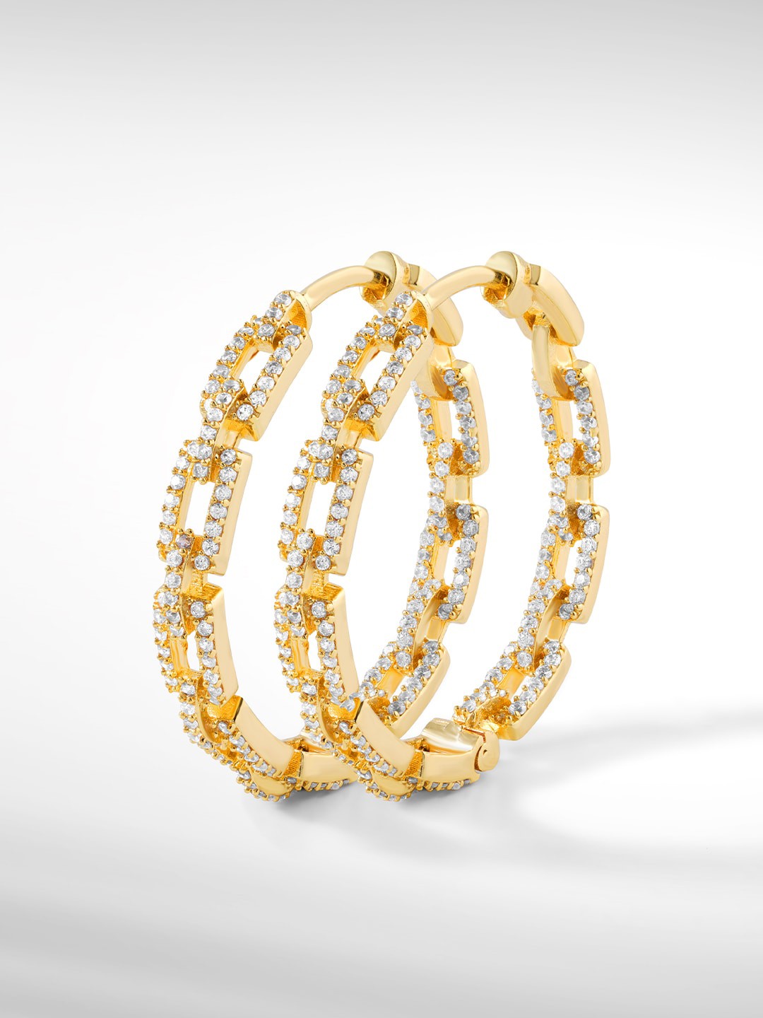 

MINUTIAE Gold-Toned Contemporary Hoop Earrings