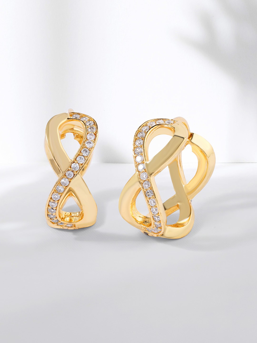 

MINUTIAE Gold-Toned Contemporary Studs Earrings