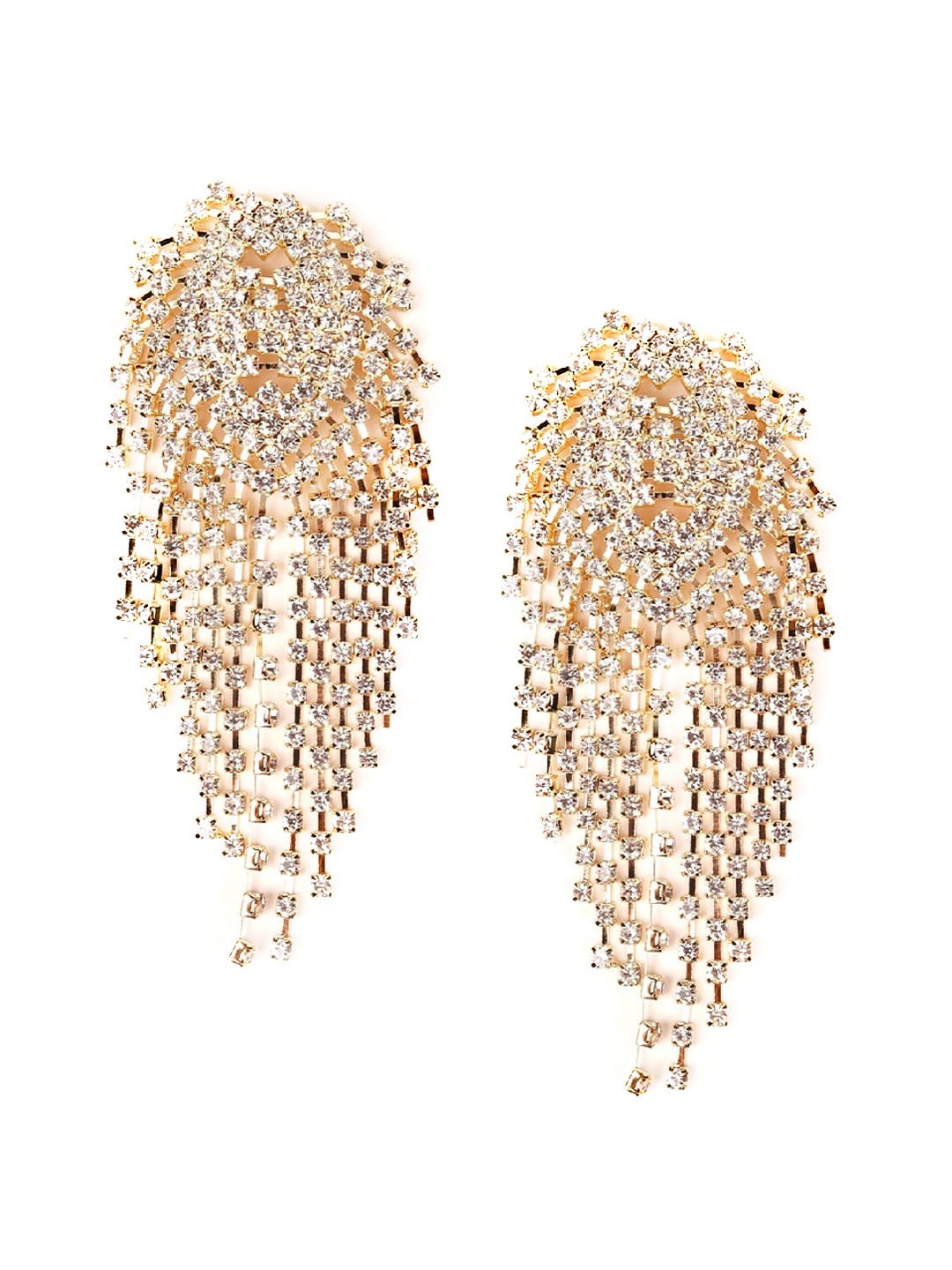 

ODETTE Silver-Toned & Gold-Toned Classic Drop Earrings