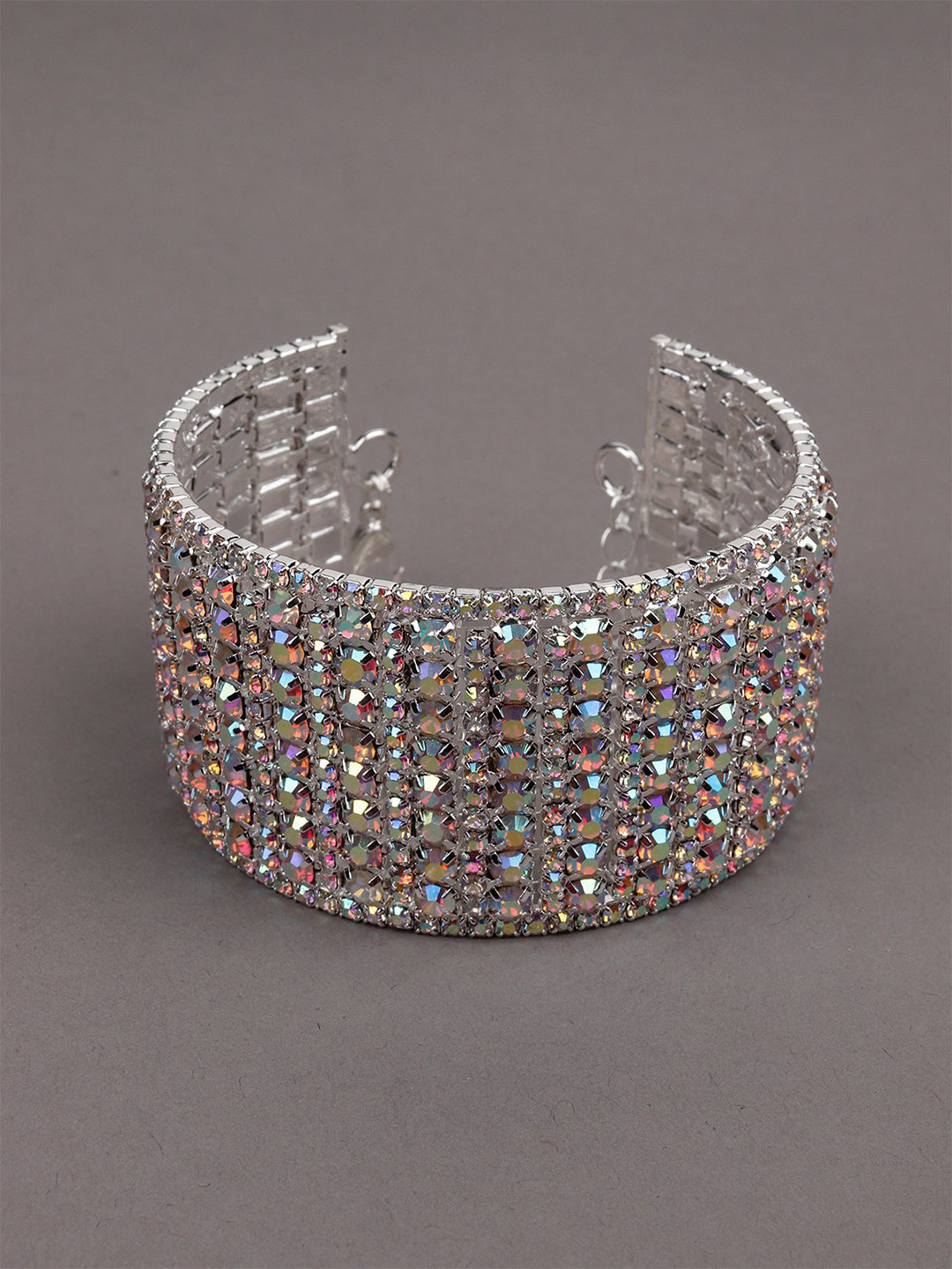 

ODETTE Women Silver-Toned & White Wraparound Bracelet