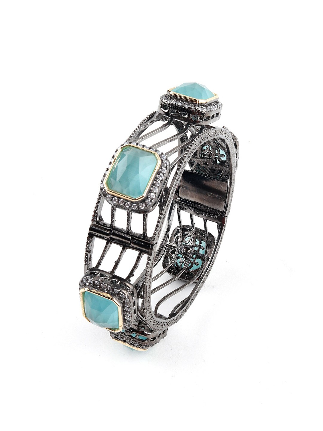 

ODETTE Women Black & Blue Wraparound Bracelet