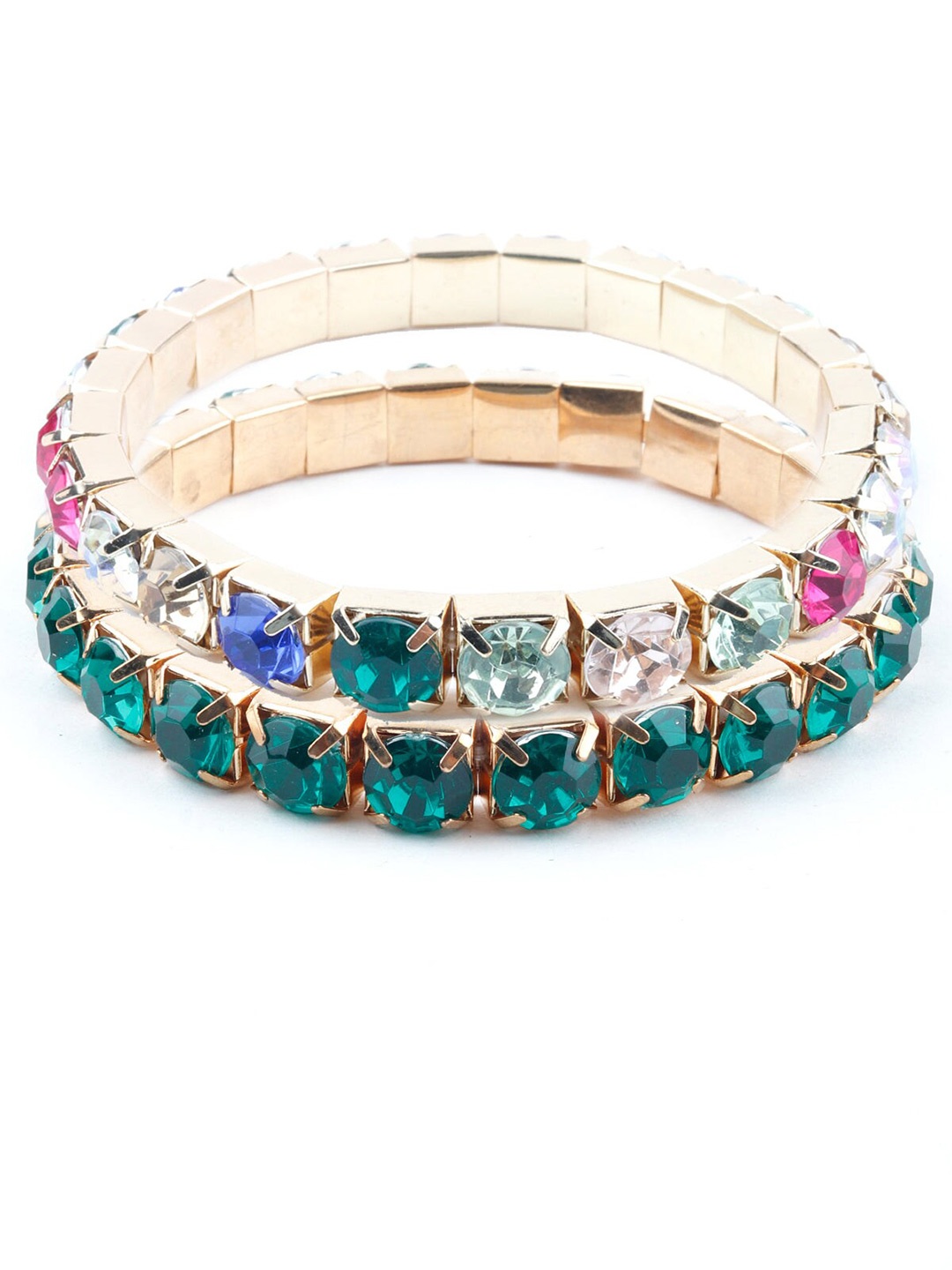 

ODETTE Women Set Of 2 Multicoloured Bangles, Multi