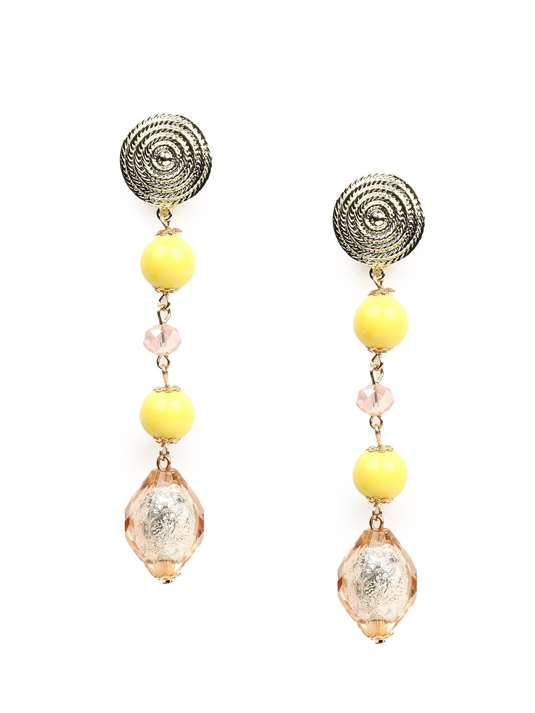 

ODETTE Women Yellow Classic Drop Earrings