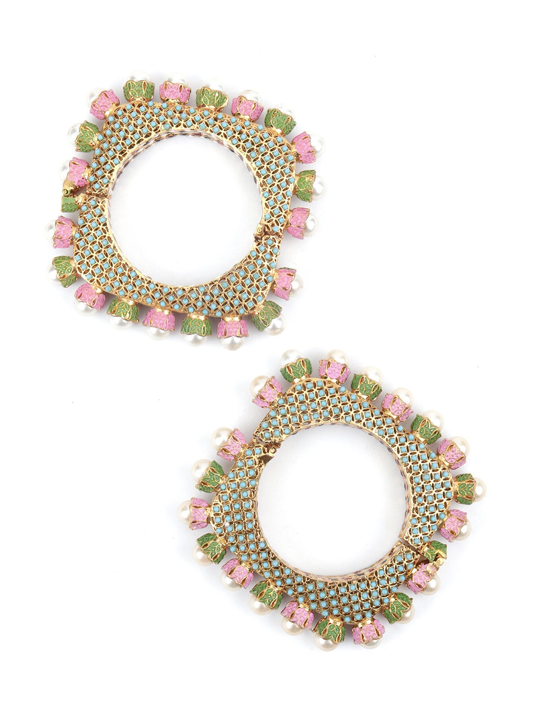 

ODETTE Women Set Of 2 Multicoloured Bangles, Multi
