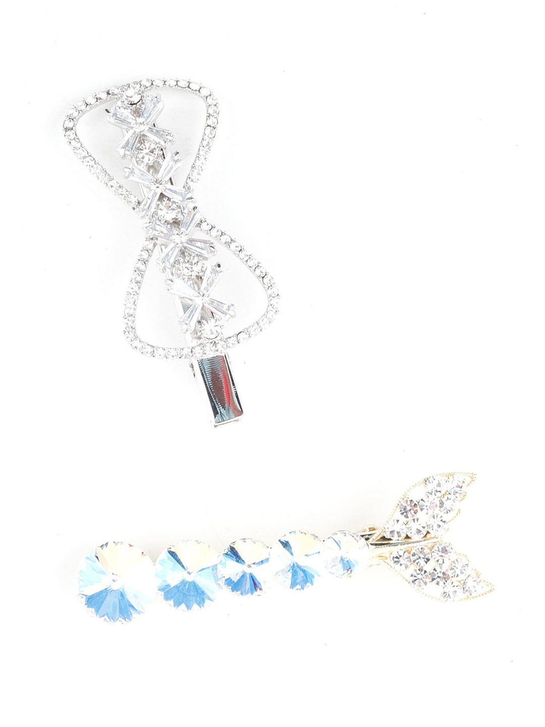 

ODETTE Women White Embellished Hair Accessory Set of 2