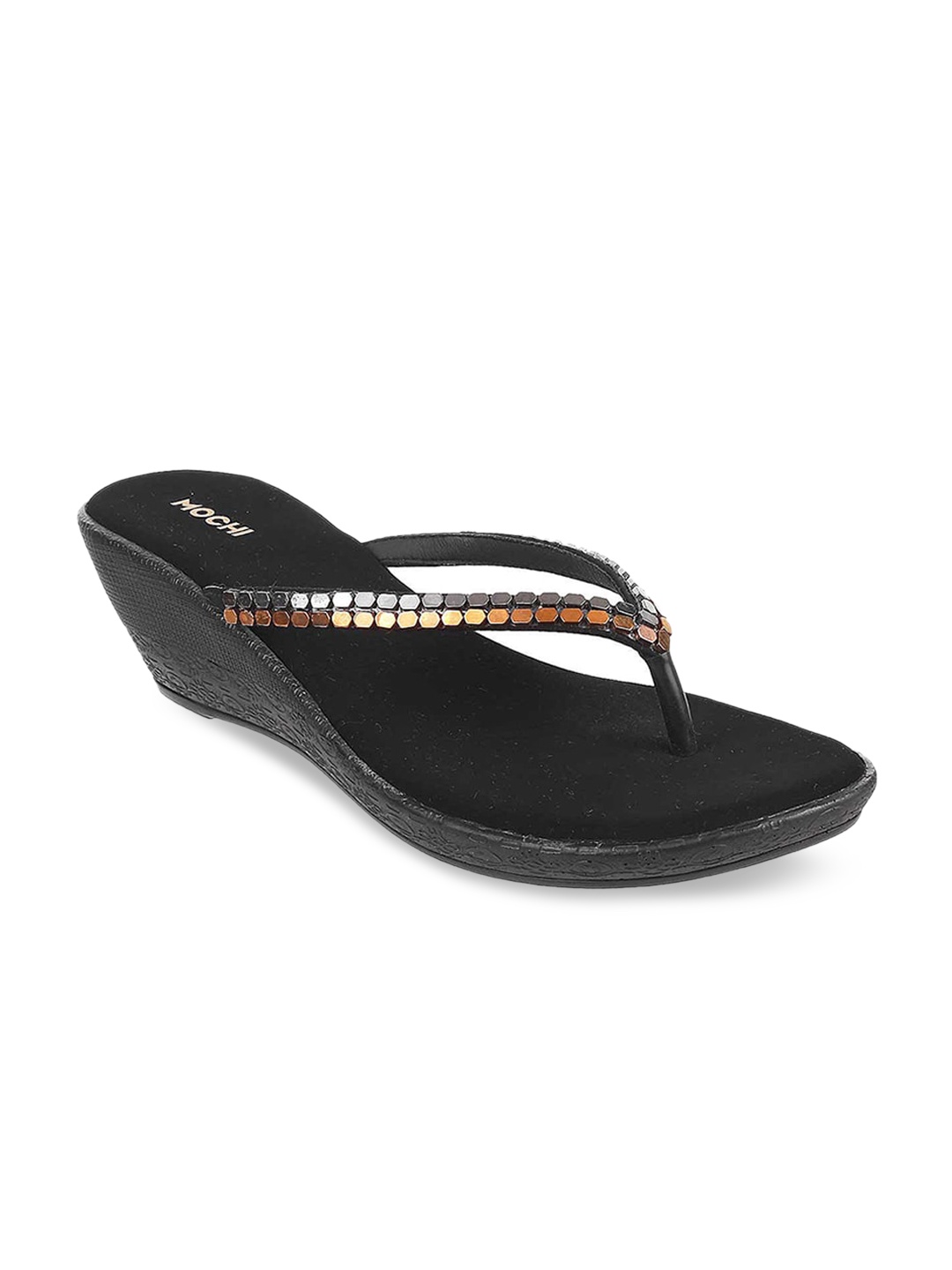 

Mochi Black Wedge Sandals
