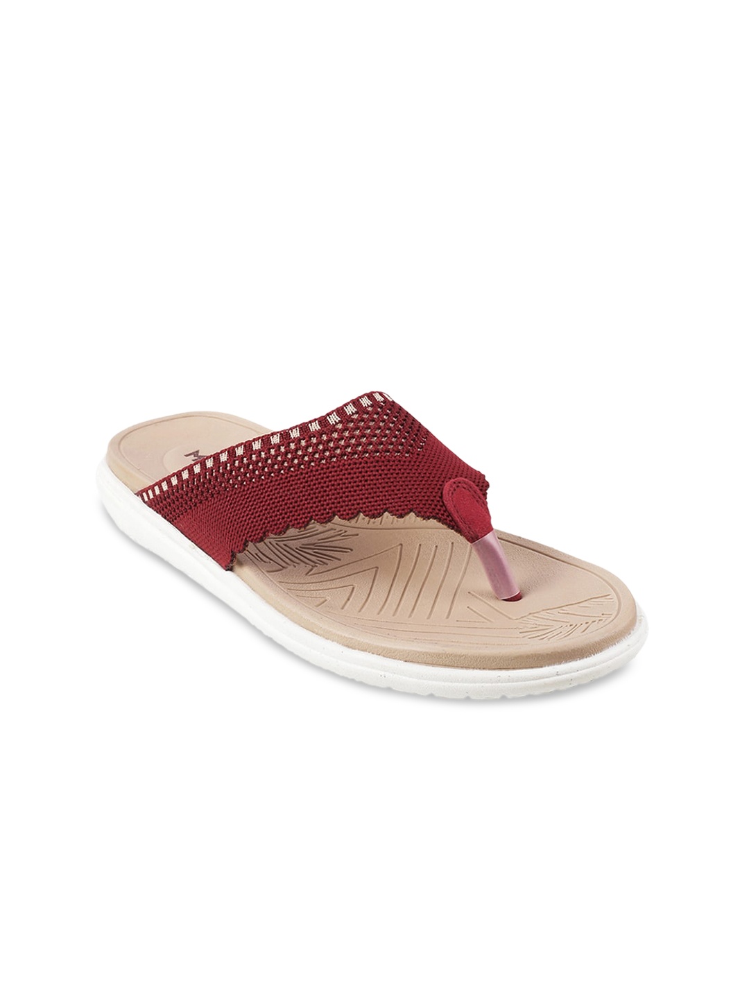 

Mochi Women Maroon Open Toe Flats