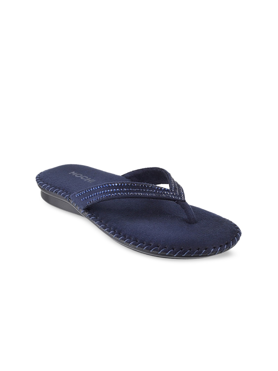 

Mochi Women Blue Embellished Open Toe Flats